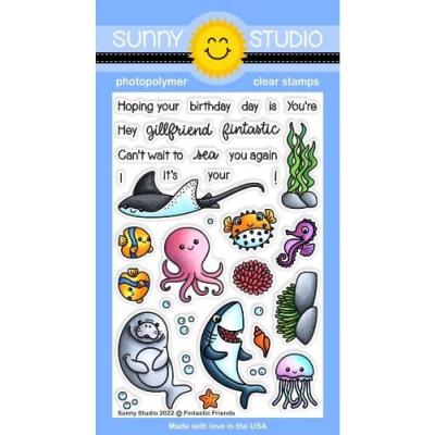 Sunny Studio Clear Stamps - Fintastic Friends